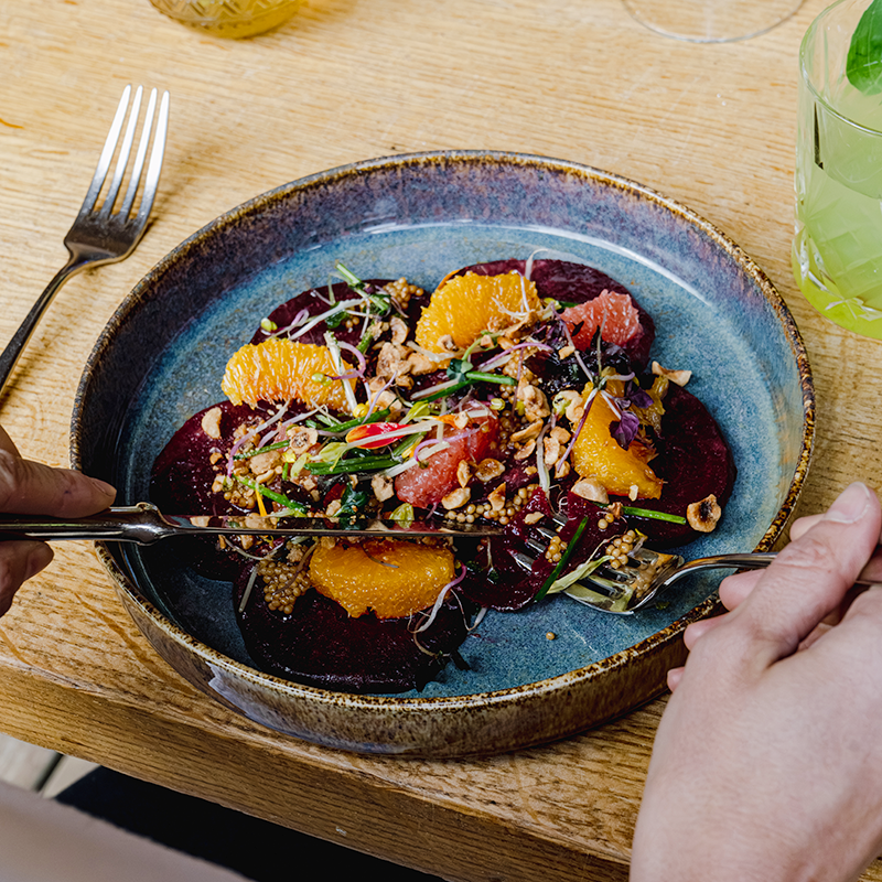 Chalet Robinson Terrace plate view brasserie cuisine summer